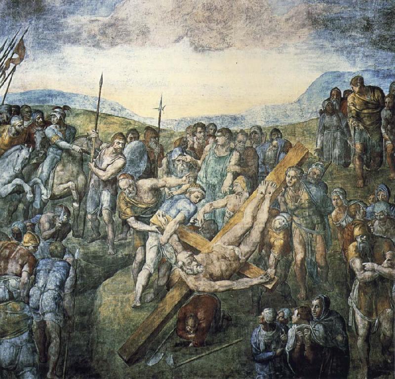 Michelangelo Buonarroti The crucifixion of the Hl. Petrus china oil painting image